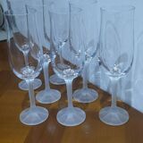 Very Beautiful Set of 7 Crystal Flutes