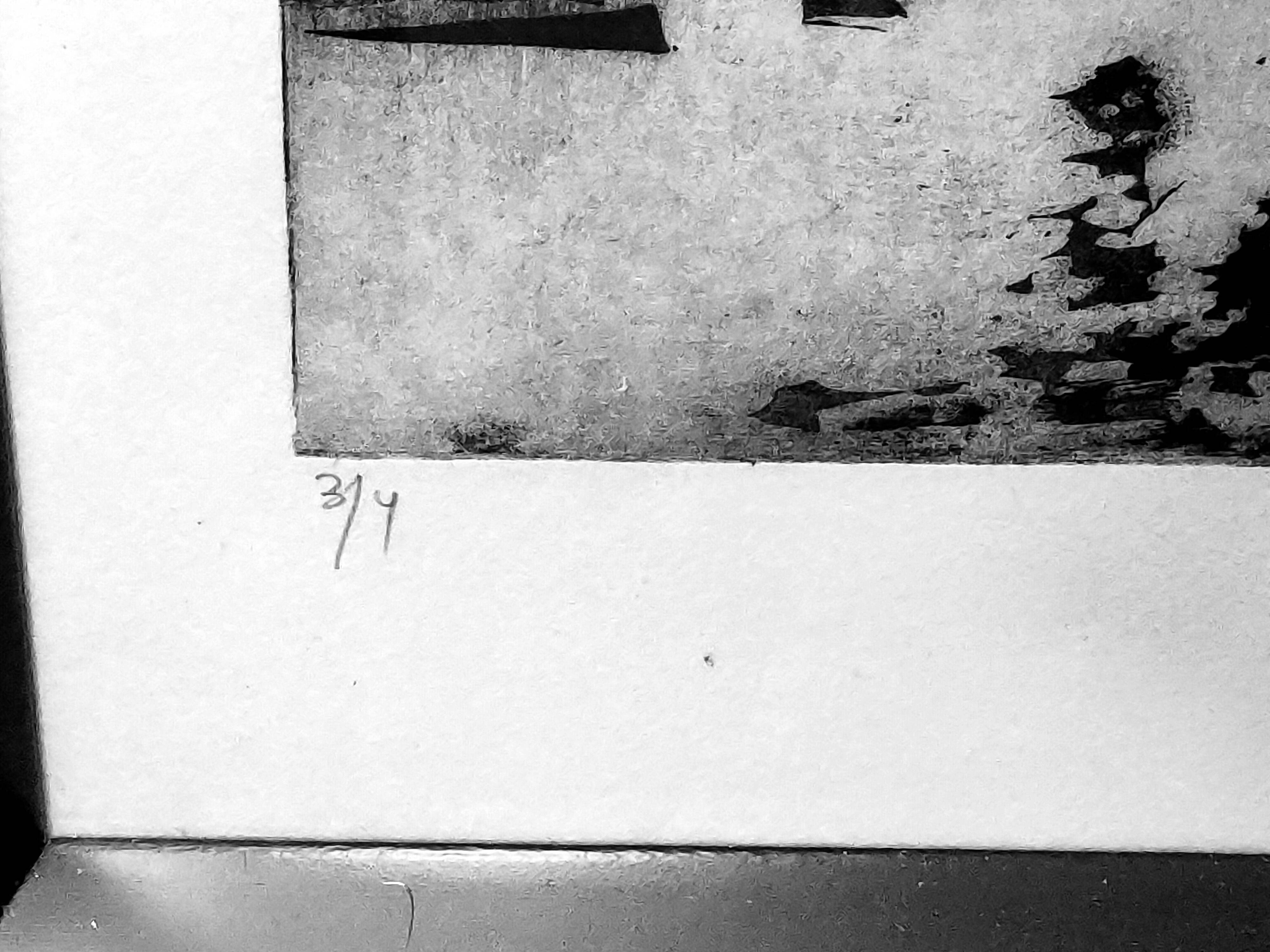 Maltz (mb) painting – engraving no. 3/4 – architectural expressionism – 1994