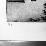 Tableau maltz (mb) – gravure n° 3/4 – expressionisme architectural - 1994