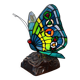 Tiffany Style Art Deco Stained Glass Butterfly Lamp – Colored Glass, H. 25 cm