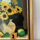 Oil on canvas sunflowers
