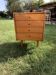 Compact mid-century teak commode in brown, 1960s design, produced in the Czech Republic.