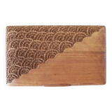 Antique chiseled wooden box