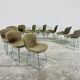 Set of 10 Wire chairs by Harry Bertoia for Knoll