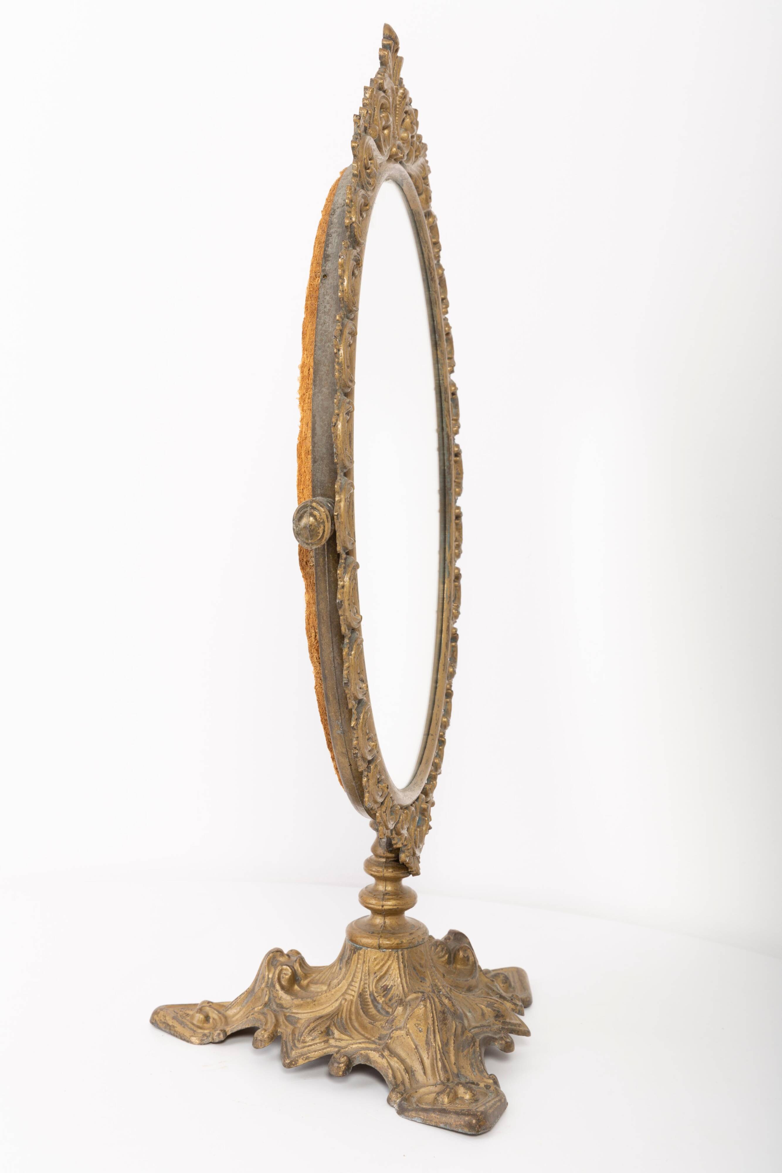Miroir vintage doré mi-siècle, Italie, années 1960