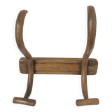 Curved wooden coat rack from the early 20th century