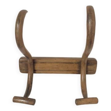 Curved wooden coat rack from the early 20th century