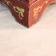 Chinese furniture 2 doors lacquered red and gold leaf decorations