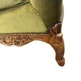 Vintage green baroque sofa / three-seater / sofa