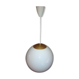 Hanging globe white glass