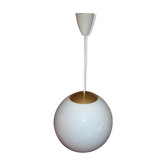 Hanging globe white glass