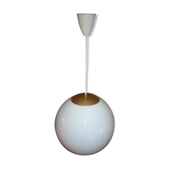 Suspension globe verre blanc