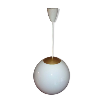 Suspension globe verre blanc