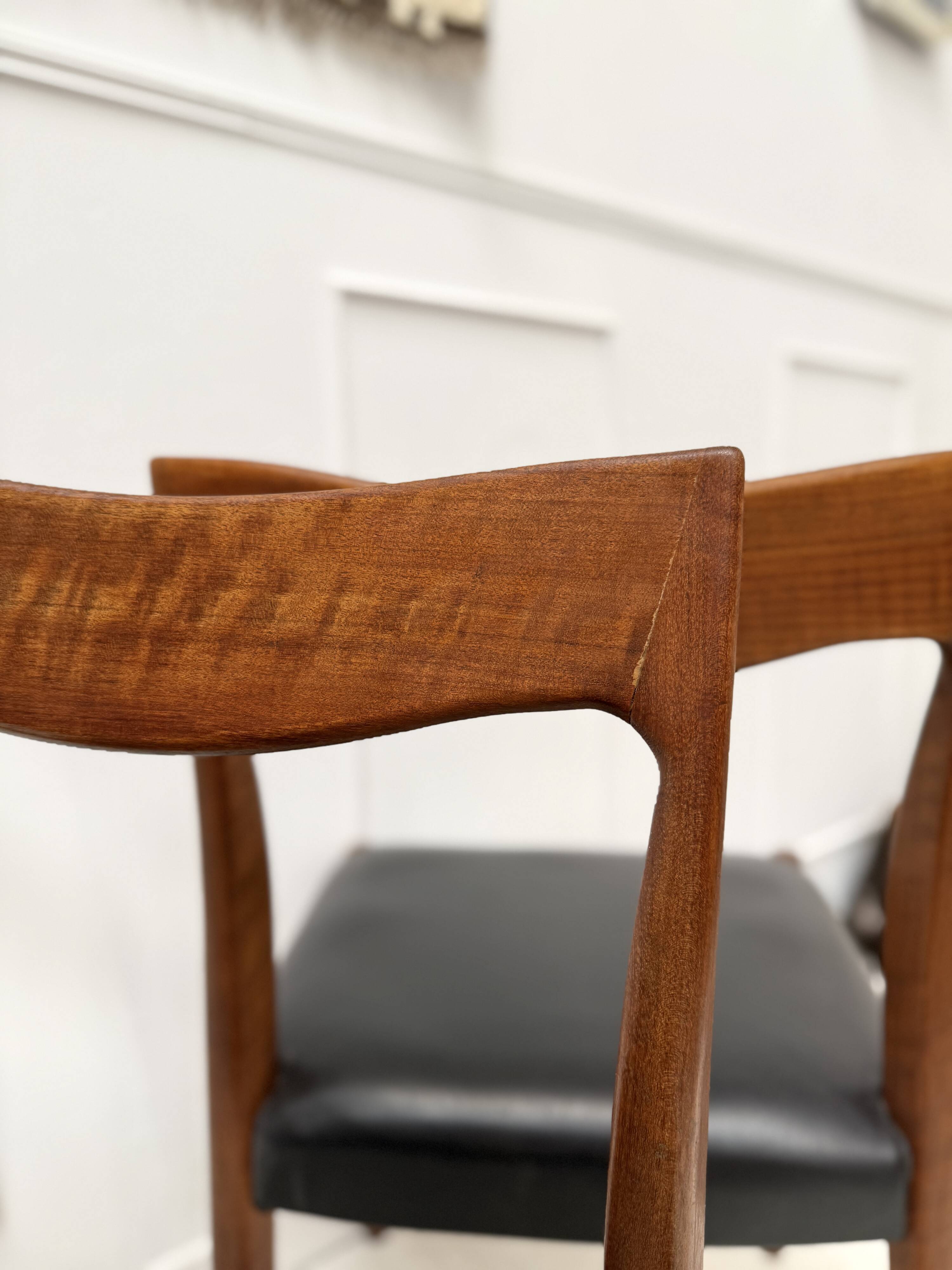 Set of 5 Danish teak chairs