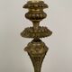 Pair of bronze candle holders with neogothic nineteenth chiseling
