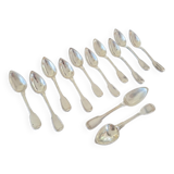 Charles Salomon Mahler (1824-1841) - Set of 12 table spoons - In solid silver 950/1000
