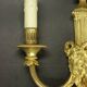 Large Louis XVI style ram's head and urn wall lamp - gilded bronze