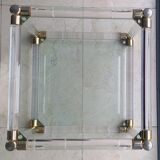 Table d’appoint en bambou lucite par Charles Hollis Jones