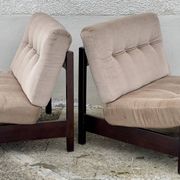Paire de fauteuils scandinaves chauffeuses vintage 1960