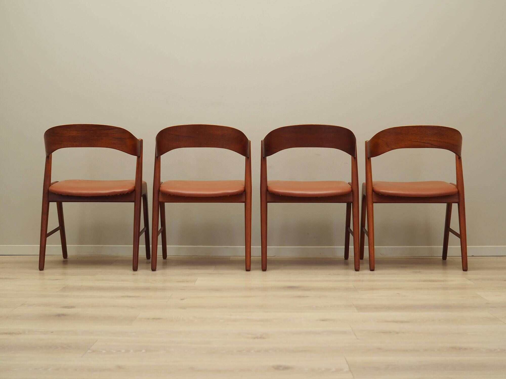 Set of four teak chairs, Danish design, 1970s, manufacture: Korup Stolefabr