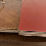 Buffet with 4 sliding doors, vintage wood and Formica