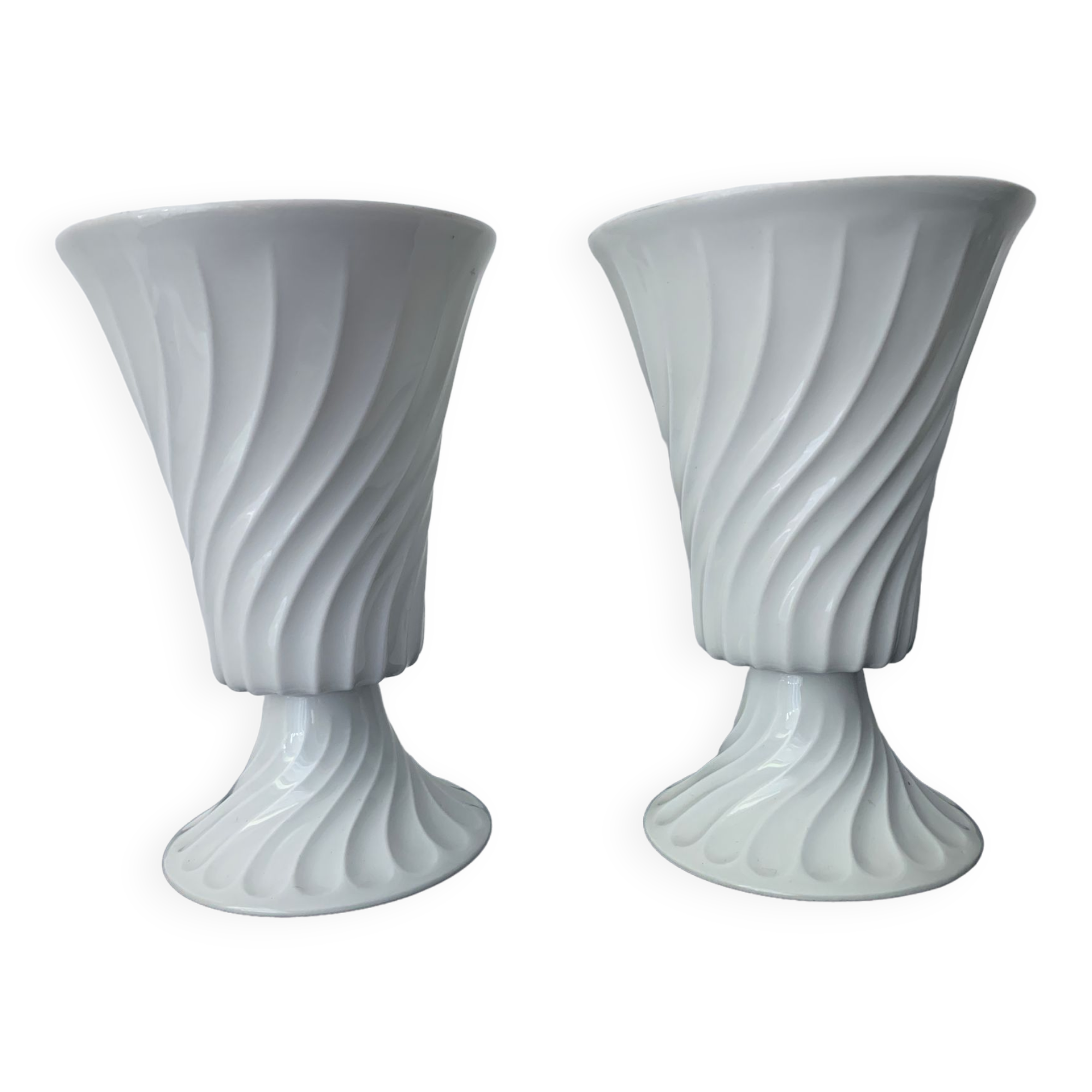 Pair of Haviland mazagrans in Limoges porcelain