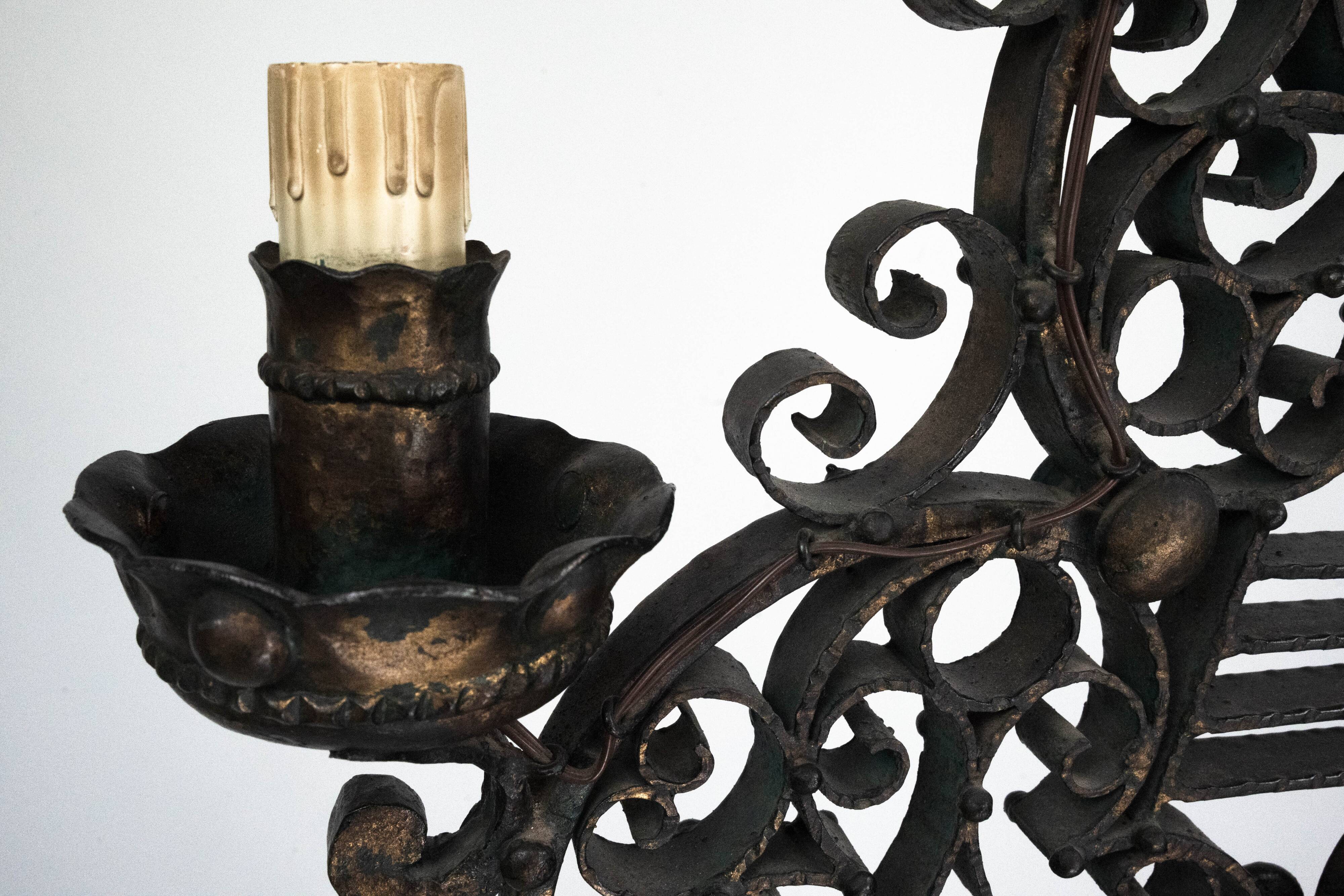 Rare Italian Brutalist floor lamp by Longobard. Italy 1970s