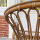 Vintage shell rattan armchair