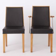 Set of 2 Inno Interior Oak Chairs, Armchair & Side Chair, Finnish 1990s