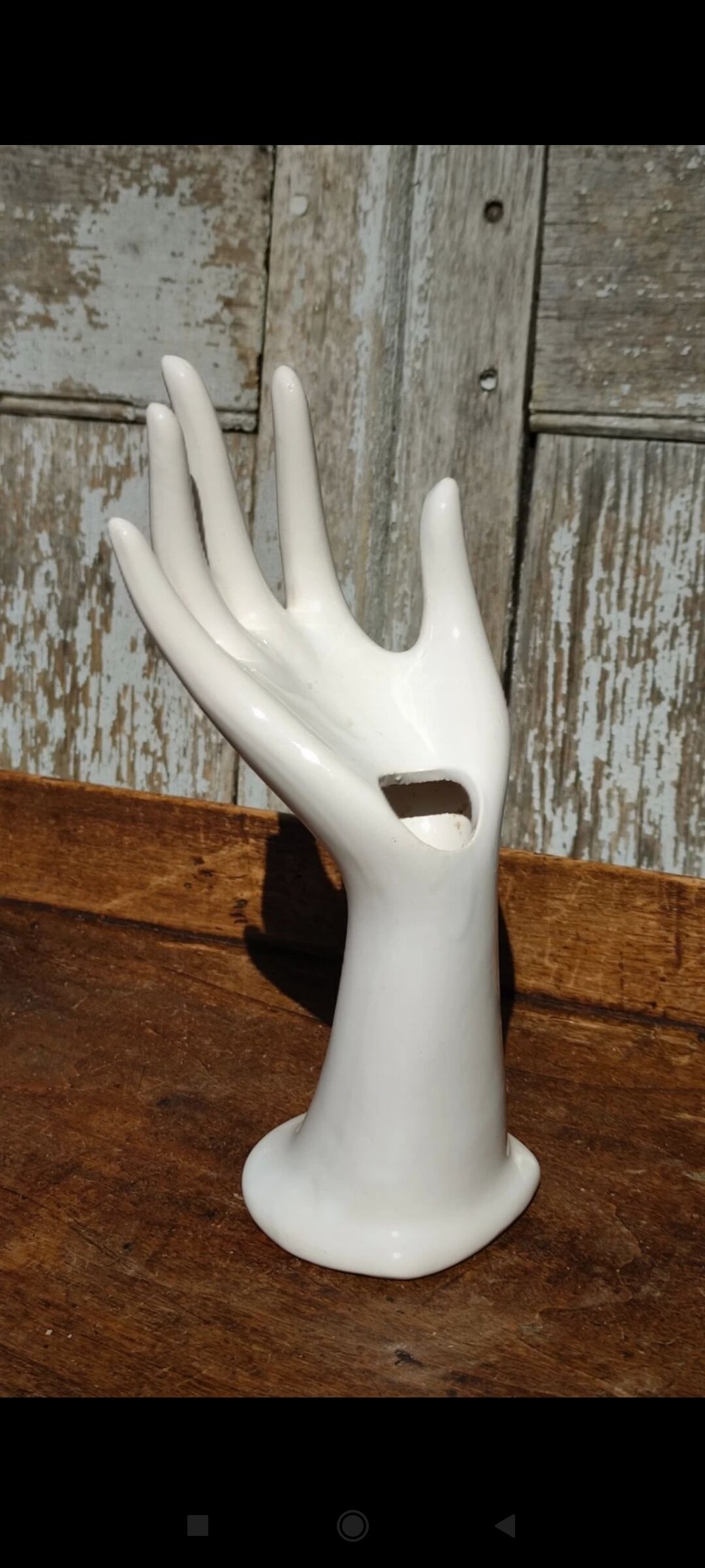 Vintage hand vase or ring holder