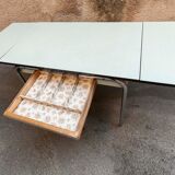 Green formica table, 1970