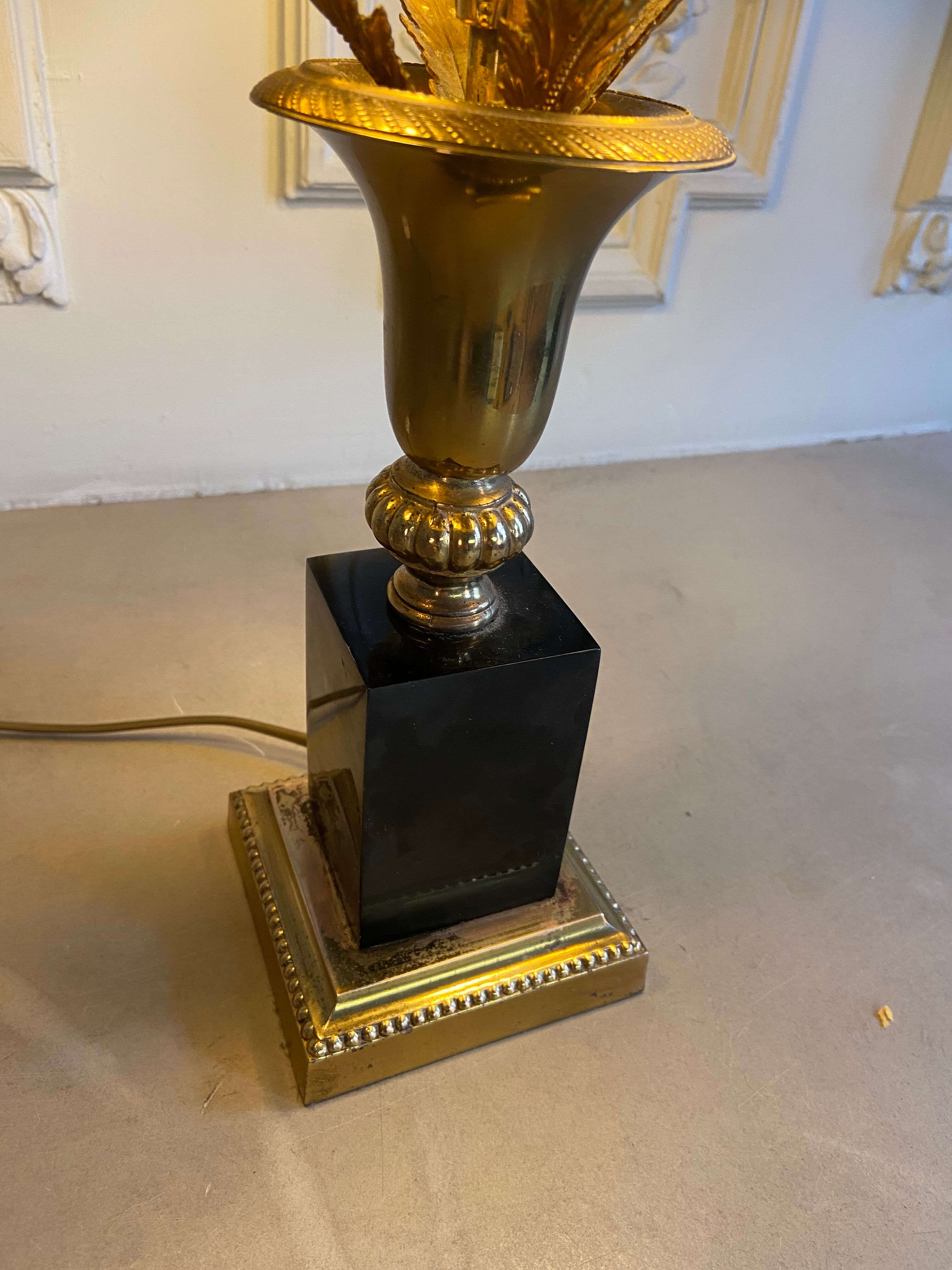 Brass Baker Lamp, Epis / Fern, Belgium, 1970