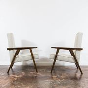 Vintage minimalist armchairs, Poland, 1960s, Set Of 2