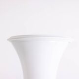 Enrico Tronconi "Bamboo" floor lamp, in white opaline glass. 1970s.