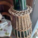 Rattan bottle lamp