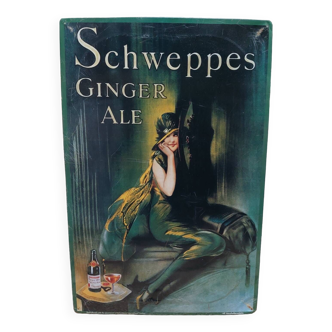 Schweppes metal advertising plaque