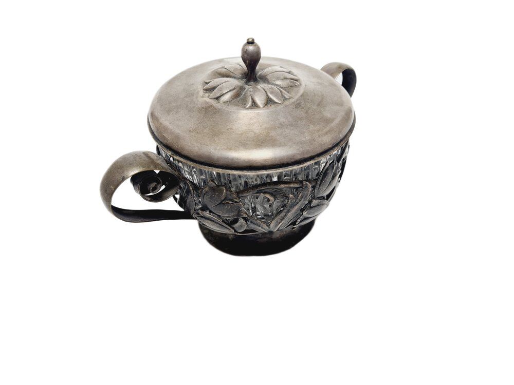 Art Deco sugar bowl from Hefra, Poland, 1970s