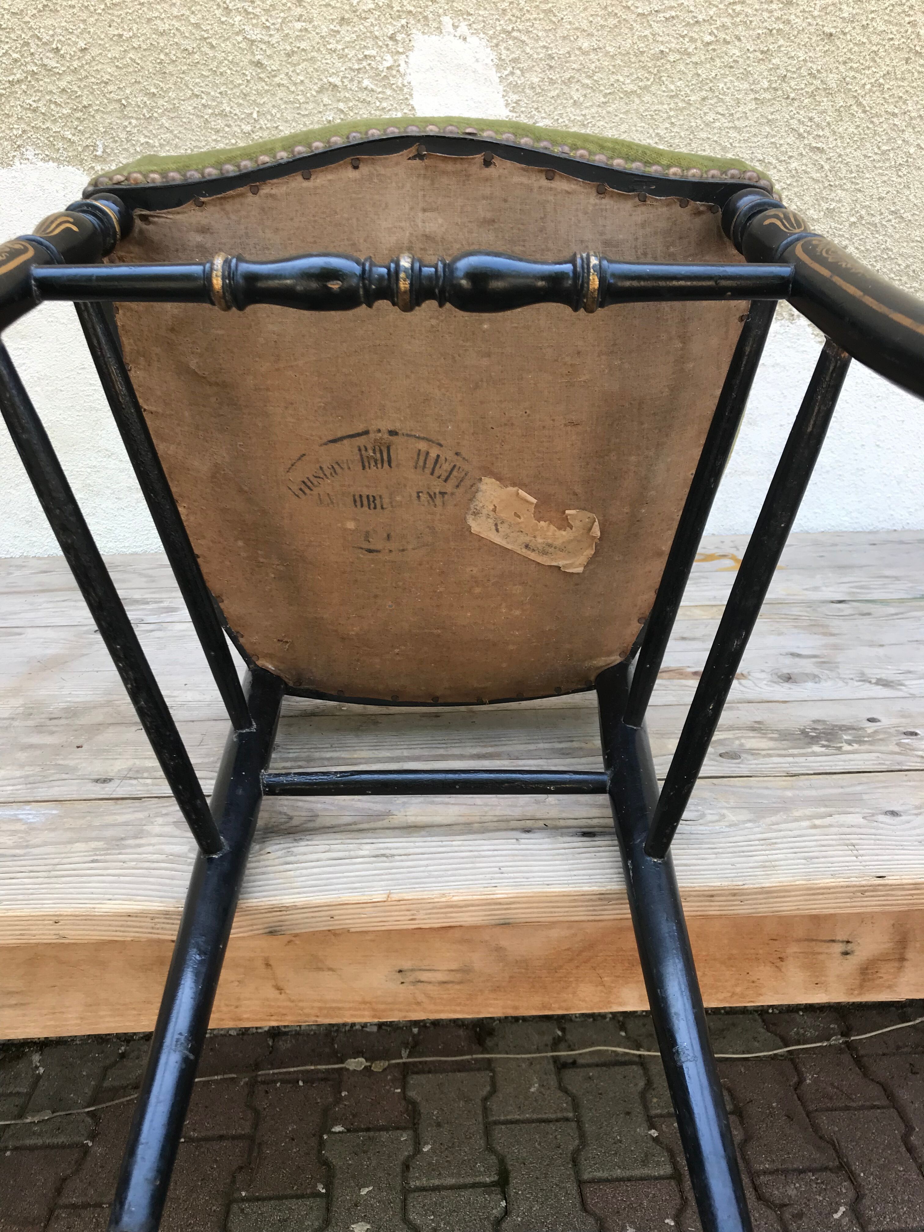 Napoleon lll old chair nineteenth time