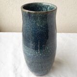 Blue stoneware vase