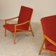Pair of Jiri Jiroutek red armchairs by Intérier Praha