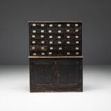 Travail Populaire Apothecary Cabinet, France, 19th Century