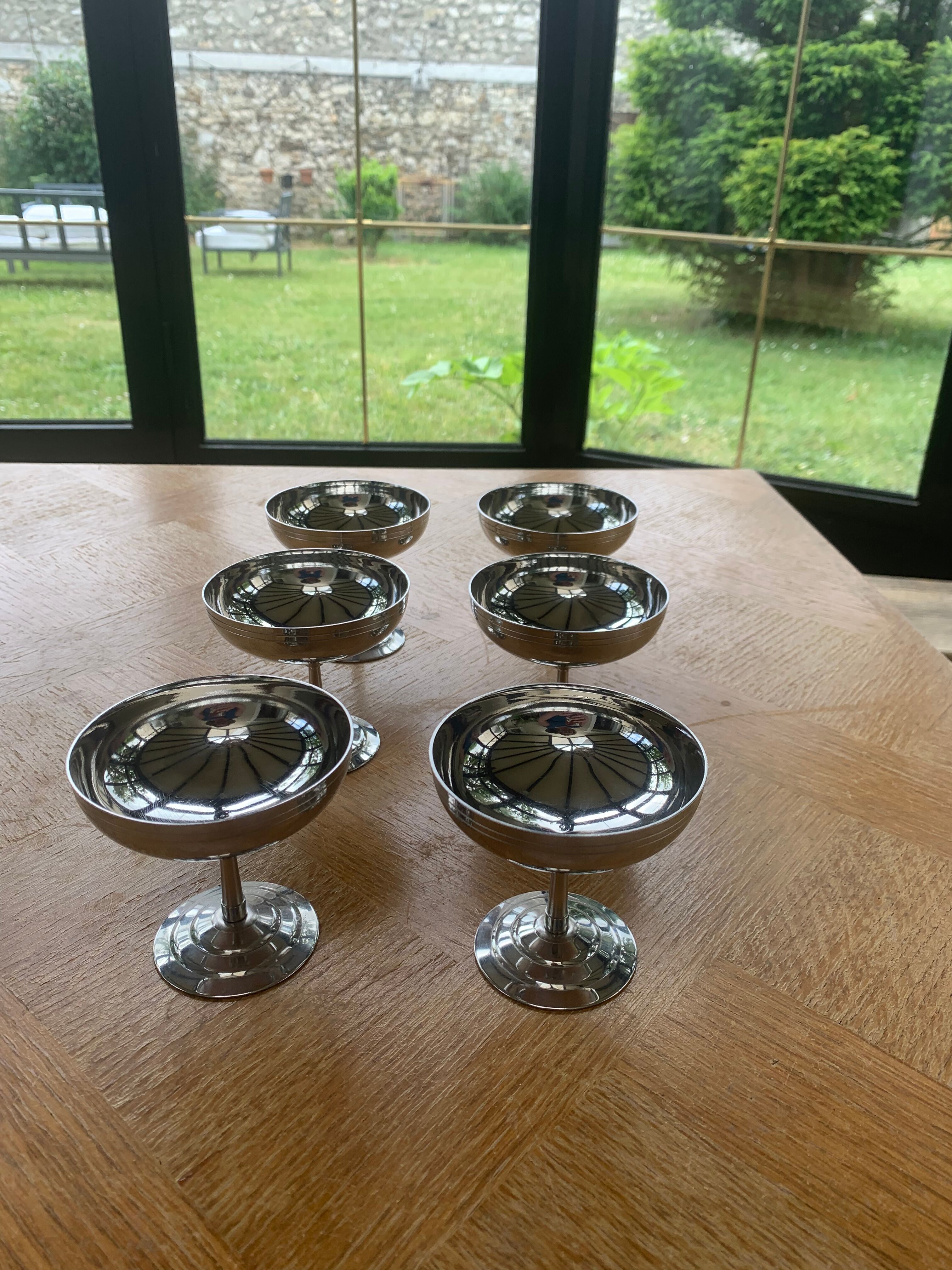 6 coupes à glace en inox Rémi letang