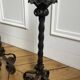 Paire de chandelier en fer forgé