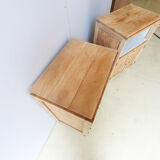 Pair of large restored bedside tables