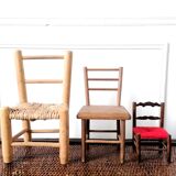Three miniature chairs