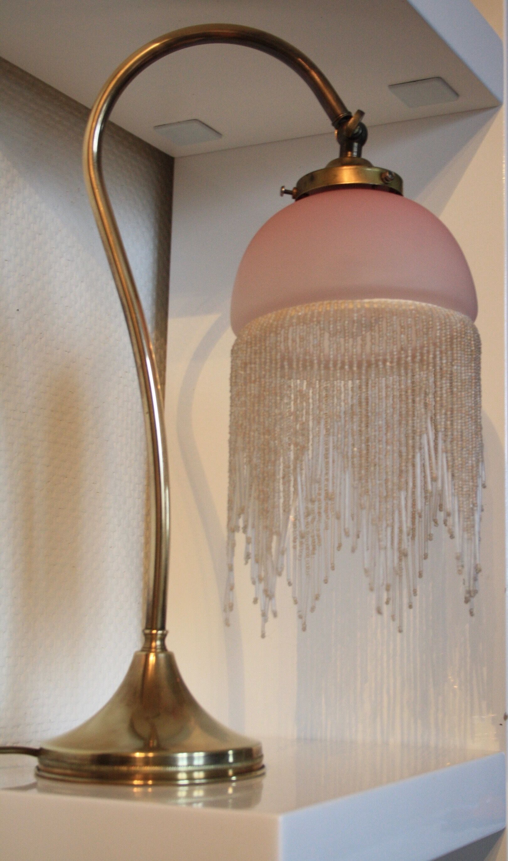 Bronze lamp glass beads