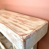 Établi bois massif blanchi