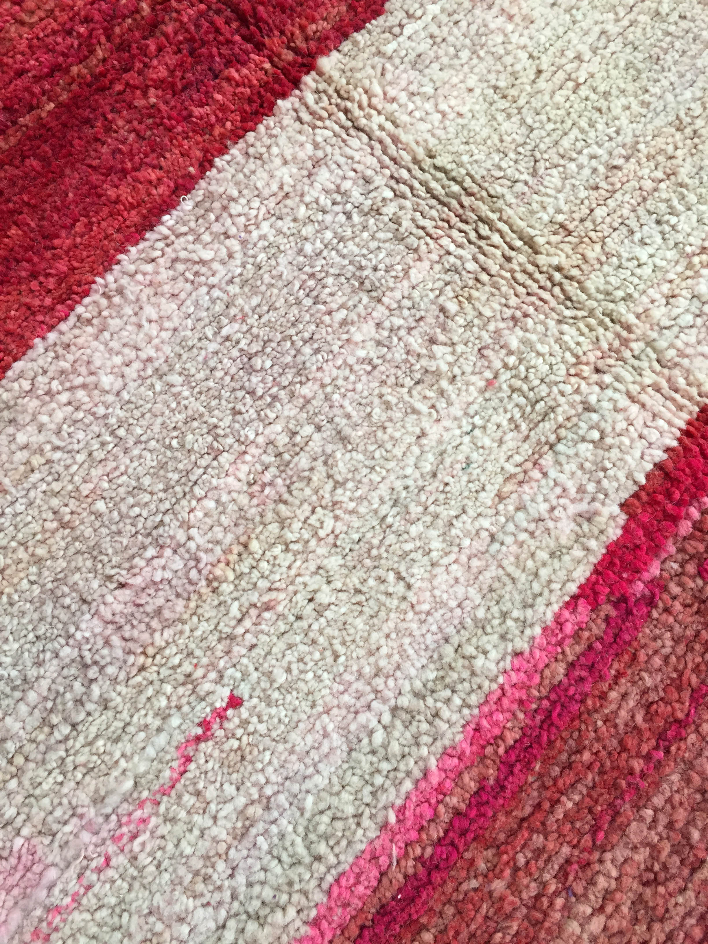 Moroccan Berber carpet red boujaad with colorful patterns 260x170cm