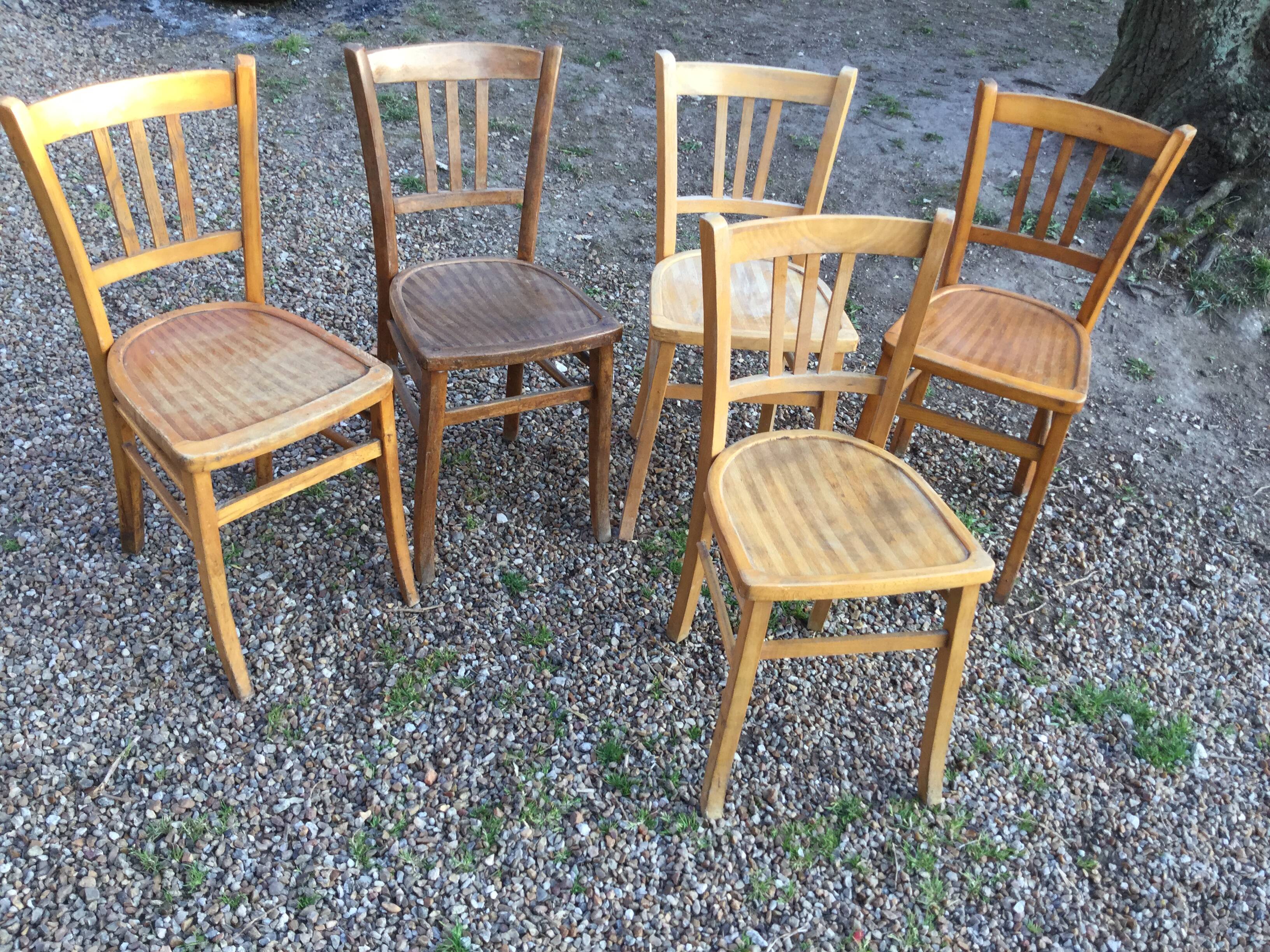 Set de six chaises Bistrot Luterma vintage