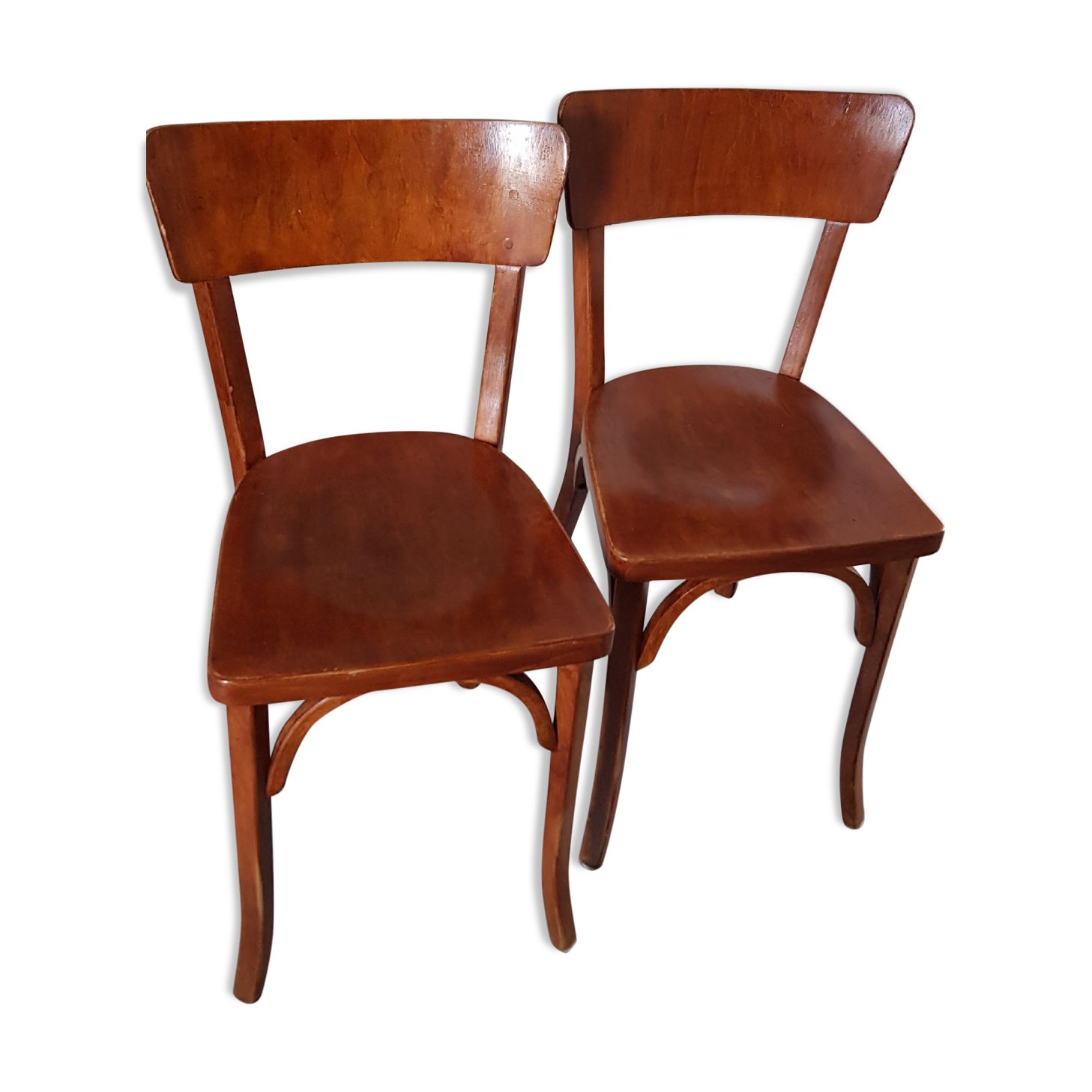 Pair of Baumann bistro chairs